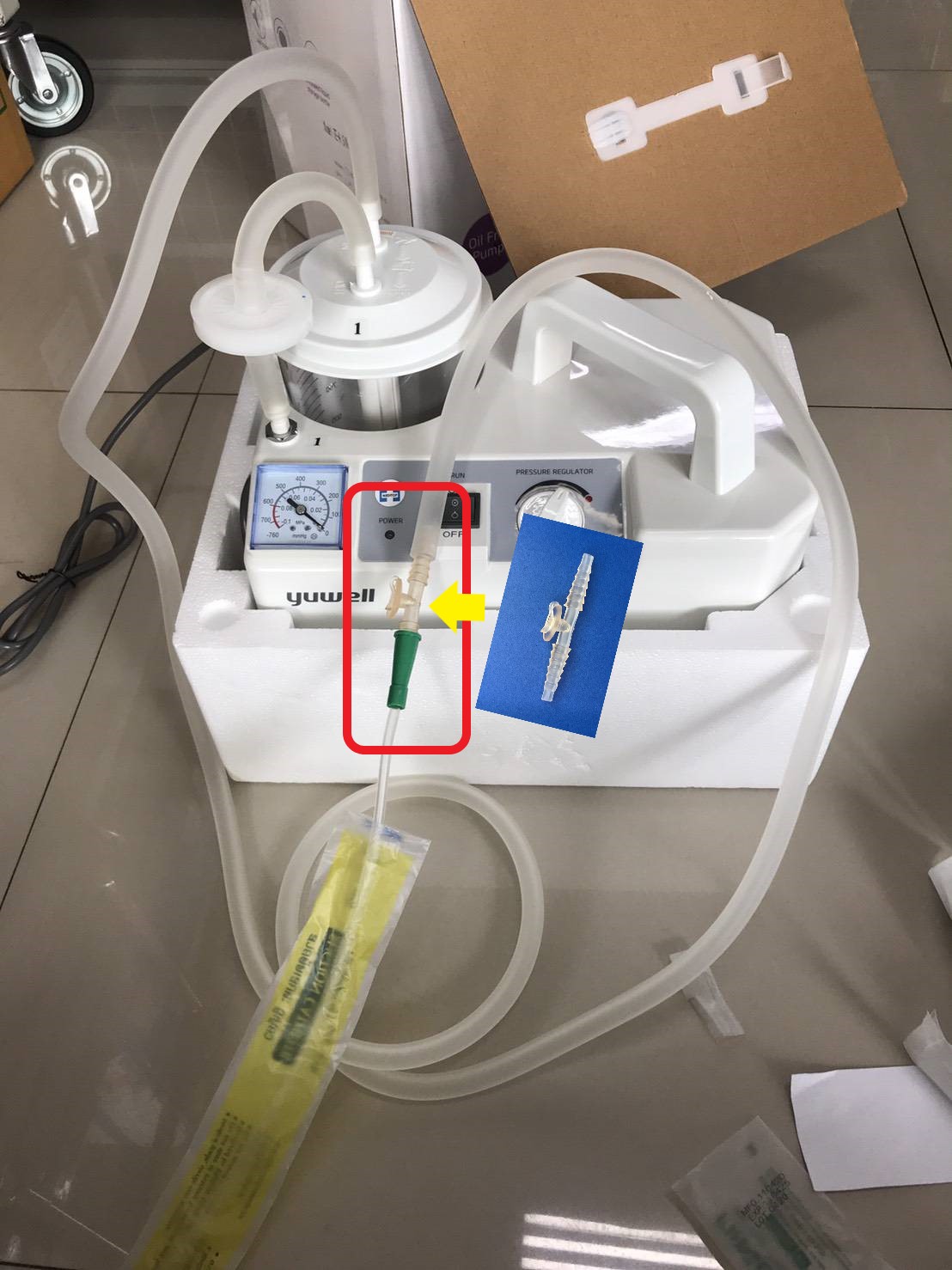 Fingertip ตัวต่อสายดูดเสมหะ