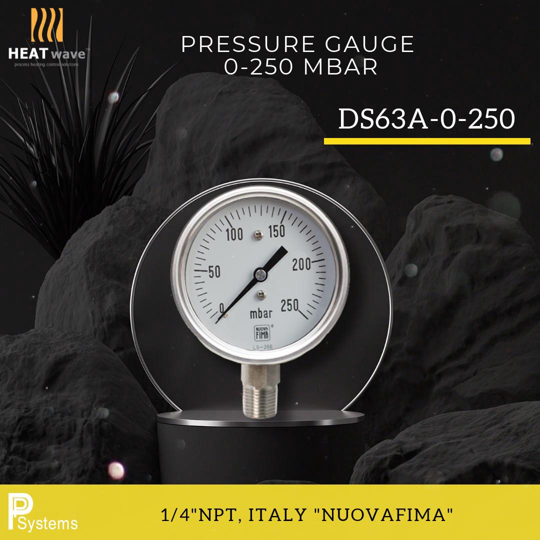 NUOVAFIMA Pressure Gauge 0-250 mbar l เกจวัดแรงดันแก๊สช่วงแรงดันต่ำ
