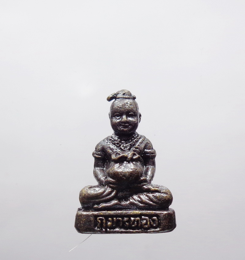 ครูบากฤษณะ กุมารทองลอยองค์ รุ่น มหาเทพบันดาลโชค เนื้อสัมฤทธิ์รมดำ มีประสบการณ์ (AB4820)