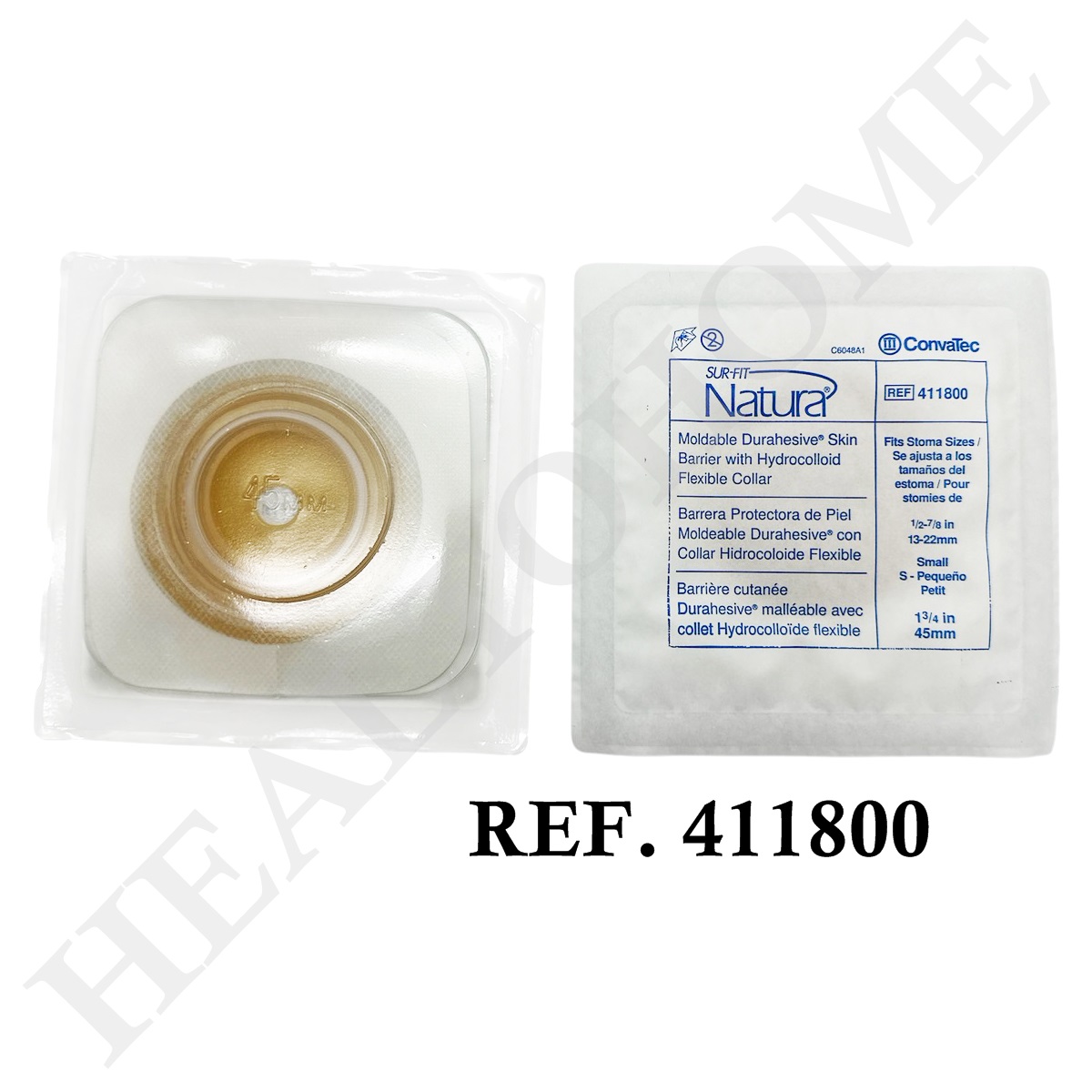 Convatec Sur-Fit Natura Flat Moldable แป้นสำหรับติดถุงหน้าท้อง แบบปั้นแต่ง (เฉพาะแป้น ไม่รวมถุง)