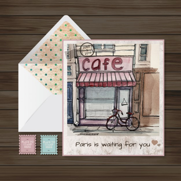 โปสการ์ด Postcard สไตล์การออกแบบดีไซน์กราฟิกสไตล์วินเทจเพิ่มความคลาสิกแก่โปสการ์ด โปสการ์ด ไว้สำหรับ ส่งบทความถึงคนสำคัญ // ตัวอย่างดีไซน์ โปสการ์ด Postcard พิมพ์โปสการ์ด โปสการ์ดสวยๆ Chill Shop Package