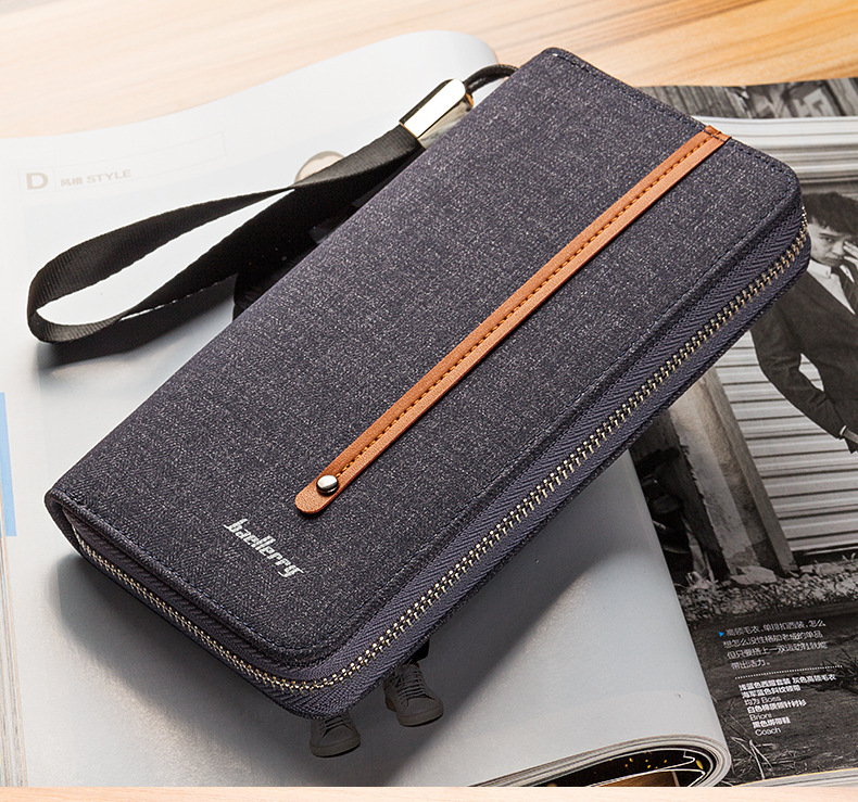 กระเป๋าสตางค์ผู้ชายใบยาวซิปรอบ MZ-023