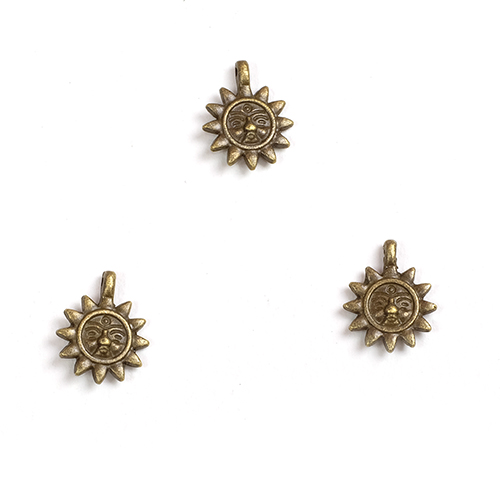 No.019 จี้พระอาทิตย์15mm.สีทองเหลือง