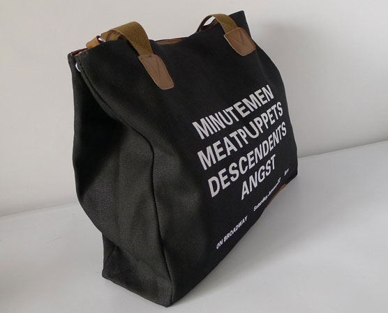 กระเป๋าสะพายผ้า แฟชั่นเกาหลี กระเป๋า shopping bag สีดำ (black)