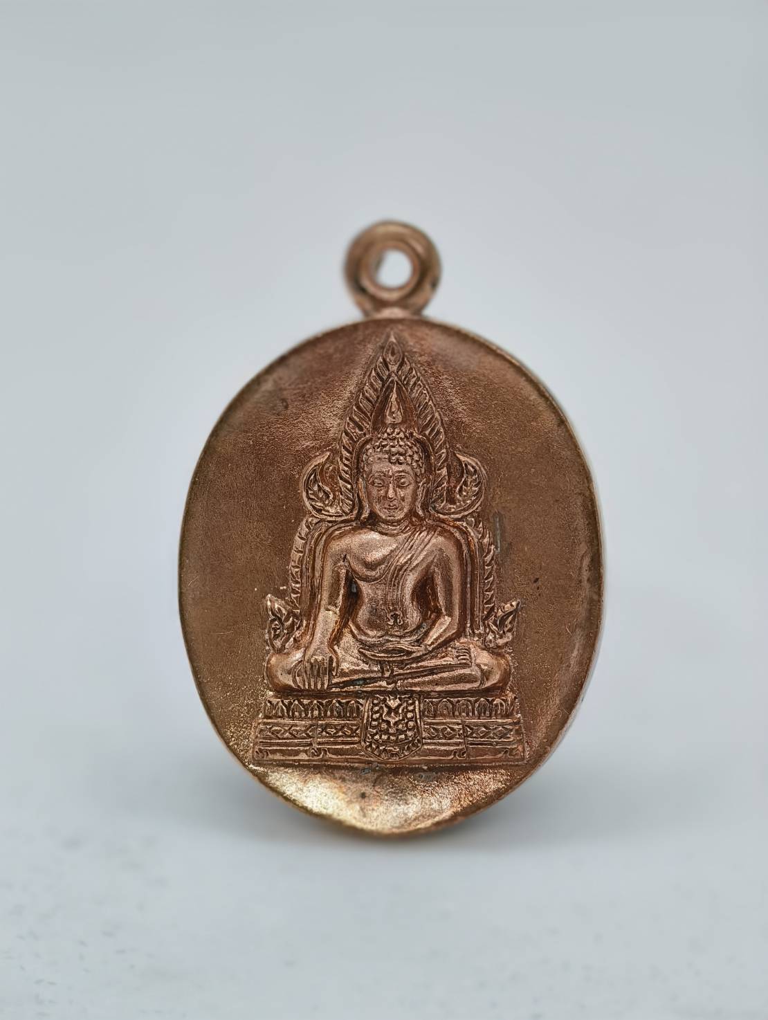 หลวงพ่อหนุน วัดพุทธโมกพลาราม สมเด็จองค์ปฐม มงคลมหาลาภ ทองแดง (KA1625)