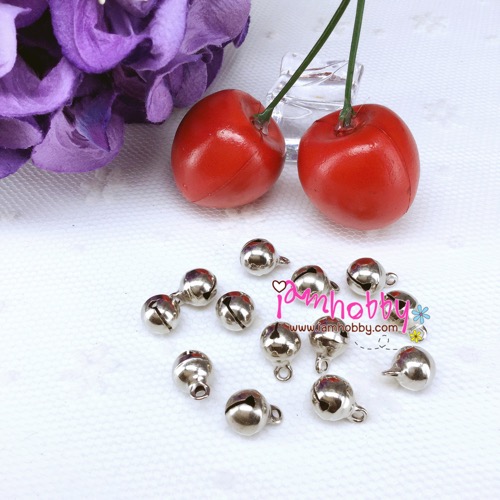 กระพรวนกลม 7 mm. สีเงิน (10 ชิ้น)