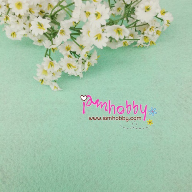 ผ้าสักหลาด สีพื้น แบบแข็ง หนา 1 มิล โทนสีเขียว (เลือกสี)