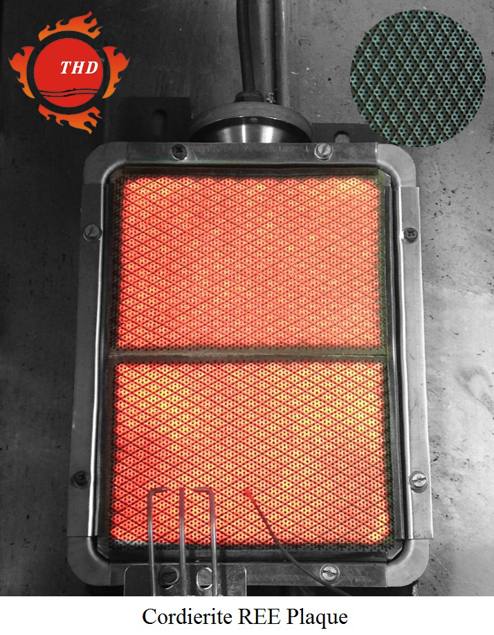 กระเบื้องหัวเตาอินฟาเรด แผ่นรังผึ้งหัวเตา HEATwave Cordierite Ree Plaque (China) ขนาด 135x93x13