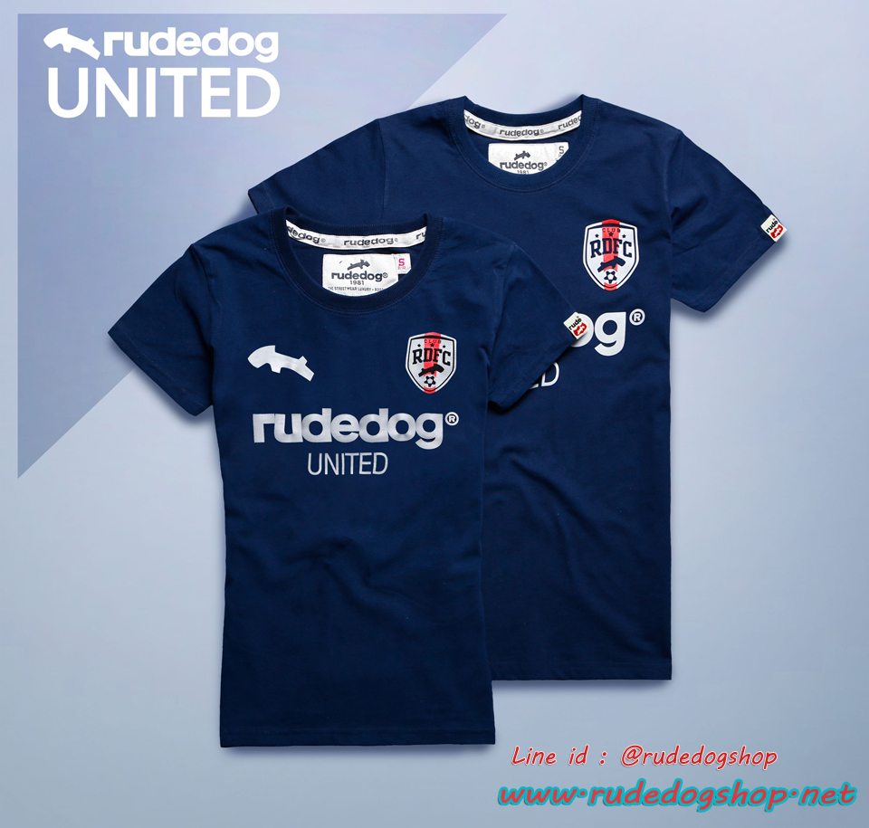 เสื้อยืดคอกรมผู้หญิง rudedog รุ่น United (ยูไนเต็ด) สีกรมท่า