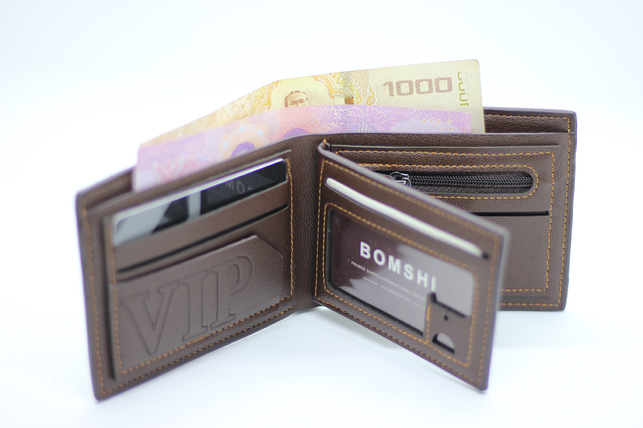 กระเป๋าสตางค์ผู้ชาย MS-227-228 [มีซิป]