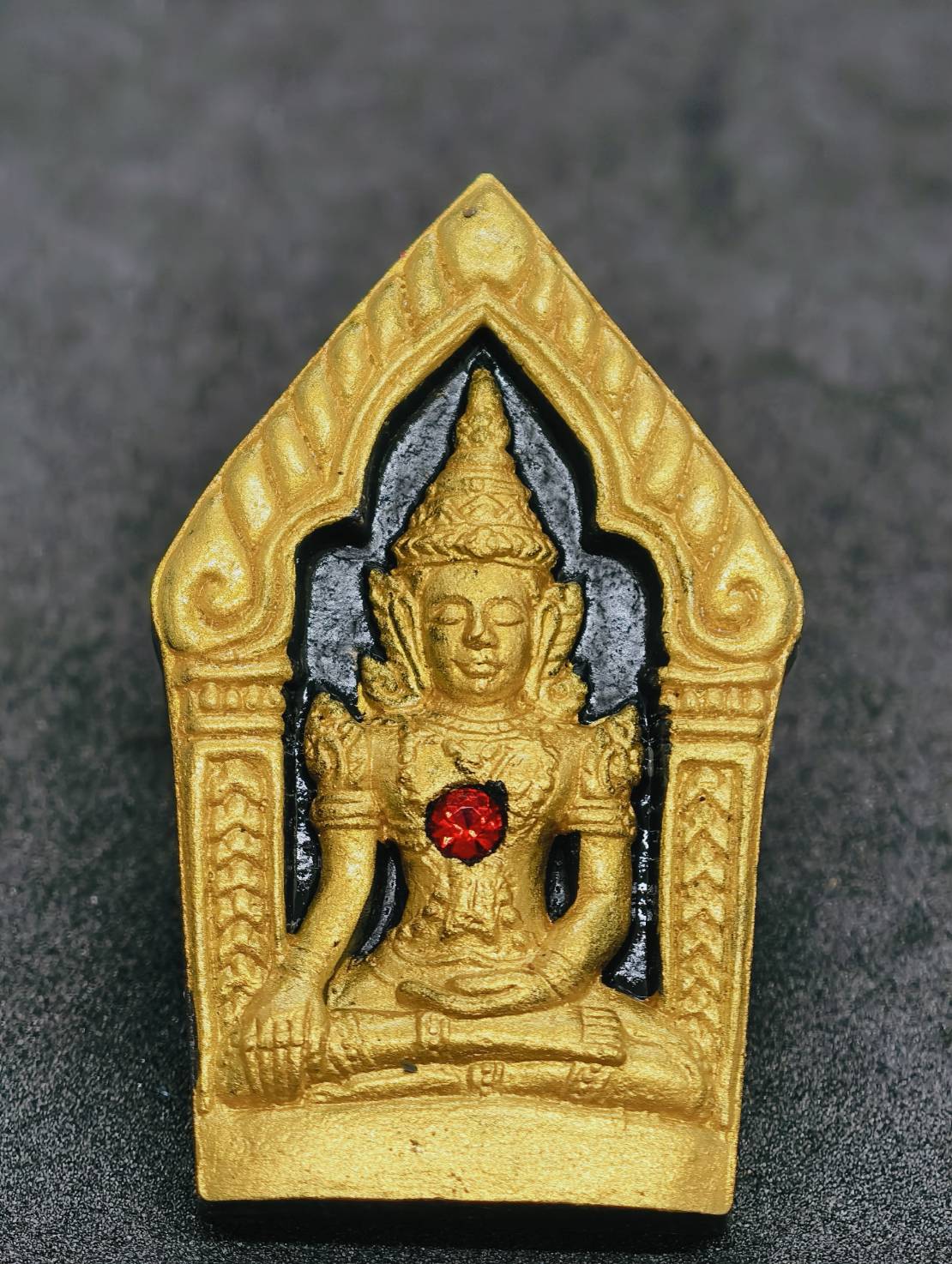 ครูบากฤษณะ สวนพุทธศาสตร์ พระขุนแผน เจ้าสัวเฮง เฮง รวย รวย ฝังตะกรุดเงิน 2 ดอก KA1037