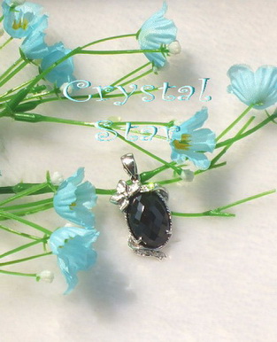 จี้นิล ประดับ CZ ตัวเรือนเงิน