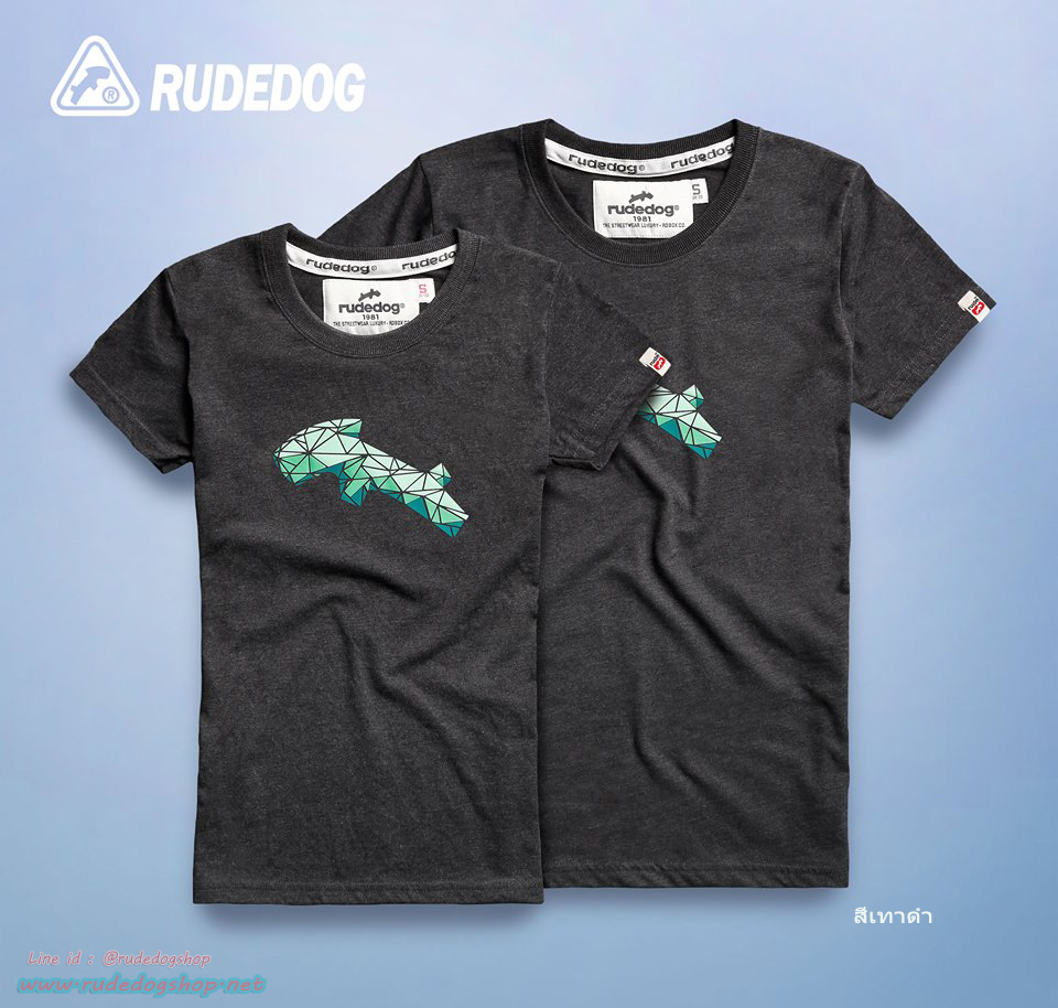 เสื้อยืดผู้หญิง Rudedog รุ่น BIGDOG 2019 สีเทาดำ