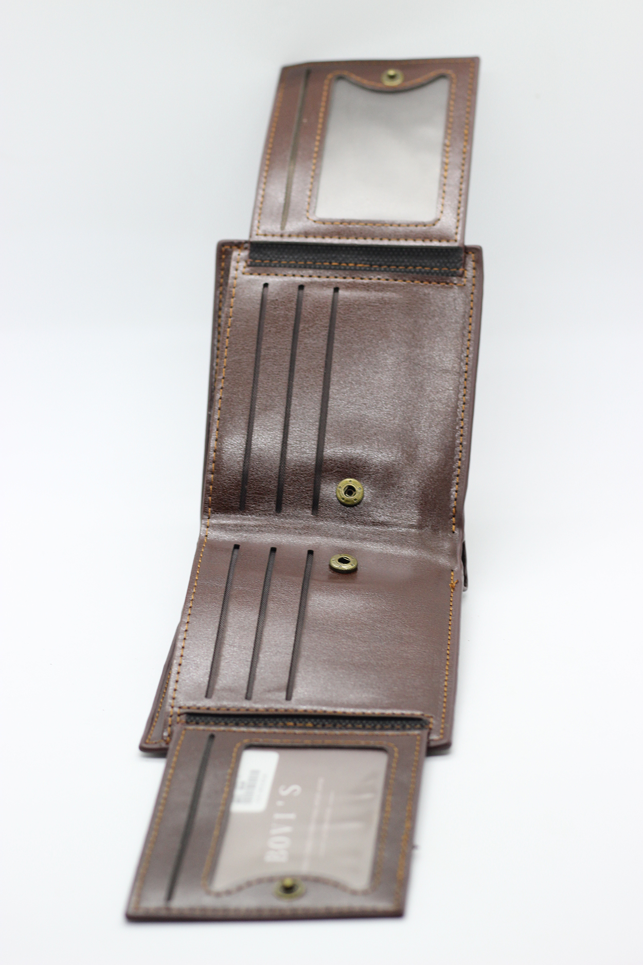 กระเป๋าสตางค์ผู้ชาย MS-231 [สีน้ำตาล มีซิป]