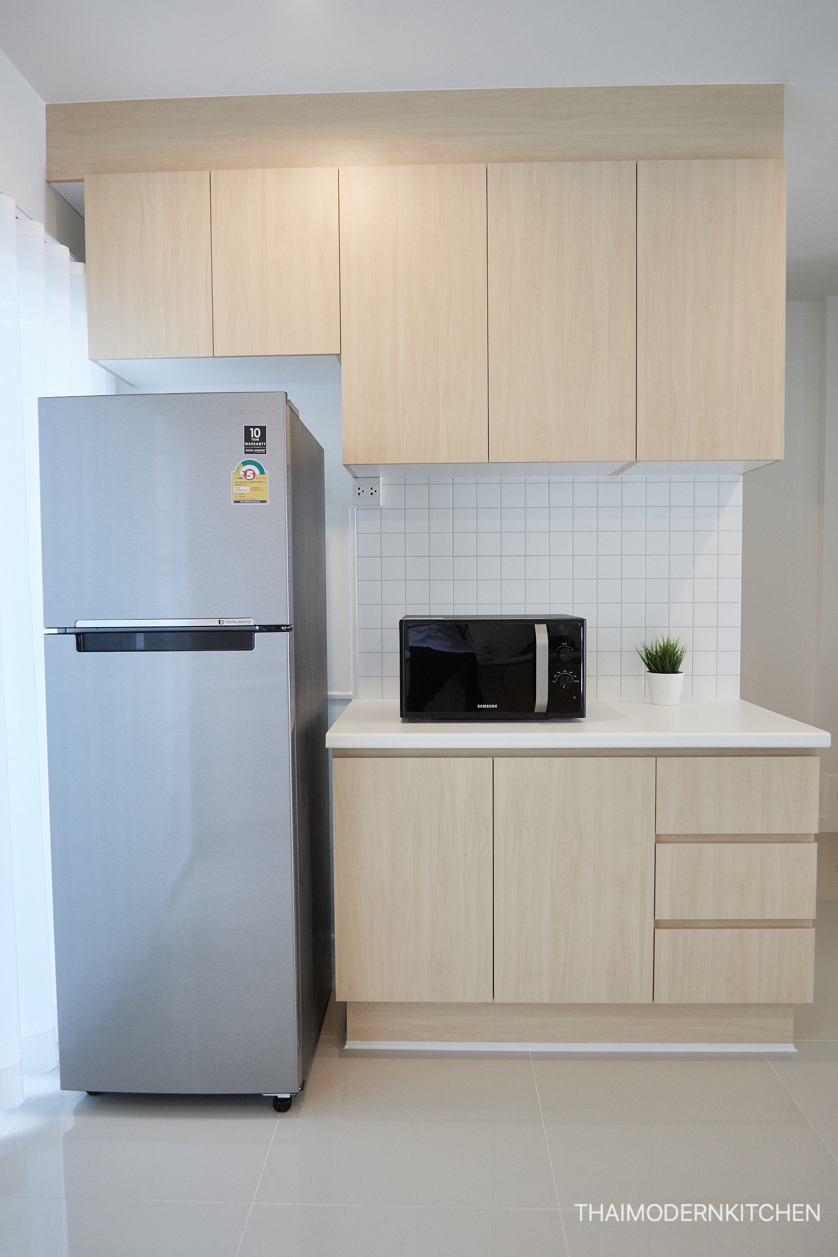 ครัวบิ้วอิน บ้านคุณฟ้าใส คาเฟ่ญี่ปุ่นในบ้านดีๆนี่เอง ราคา 48,000 บาท 2.3 ตู้ล่าง 1.5 counter