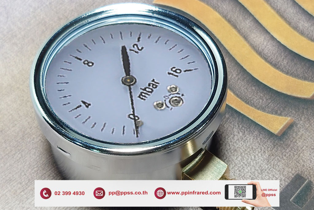 HEATWAVE Pressure Gauge 0-16 mbar l เกจวัดแรงดันแก๊สช่วงแรงดันต่ำ