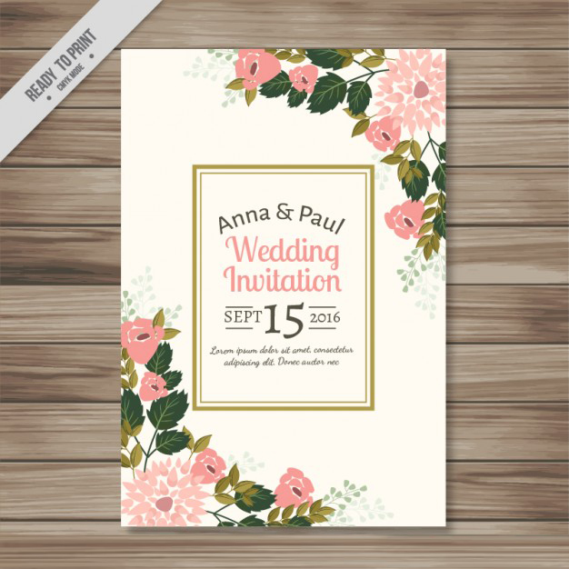 การ์ดแต่งงาน Wedding card สไตล์การออกแบบดีไซน์โดยใช้สีขาวเป็นสีพื้นและจัดวางอักษรไว้ตรงกลางโดยใช้ดอกไม้ไว้ที่ขอบการ์ดสวยงามลงตัว การ์ดงานแต่ง ไว้สำหรับ เรียนเชิญแขกผู้มีเกียรติเข้ามาร่วมงานแต่งงาน // ตัวอย่างดีไซน์ การ์ดแต่งงาน การ์ดเชิญ การ์ดสวยๆ
