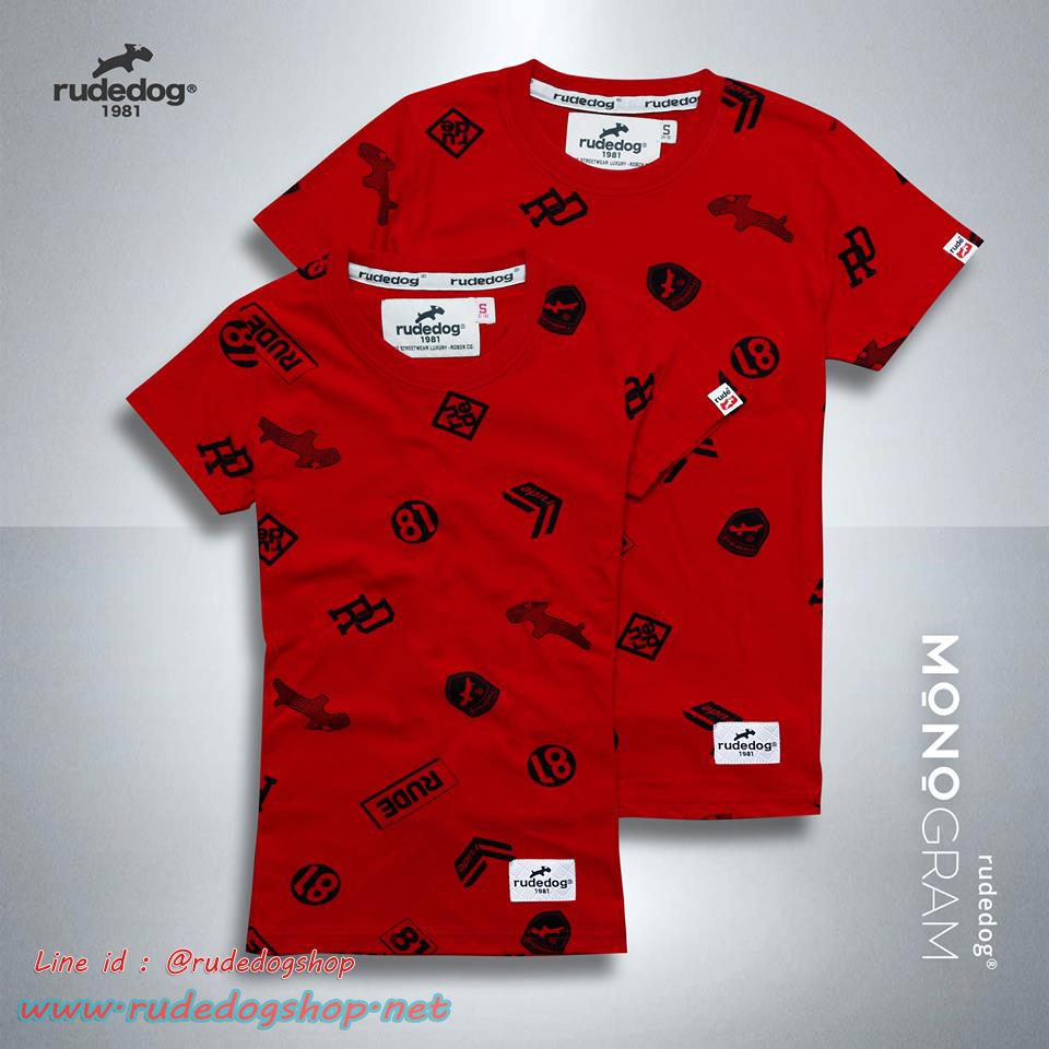 เสื้อยืดแขนสั้น Rudedog รุ่น MonoGram Size L