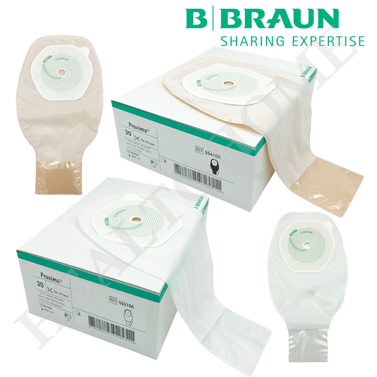 Proxima ถุงอุจจาระหน้าท้อง แบบชิ้นเดียว ขนาด 10-70 มม. (Colostomy Bag)