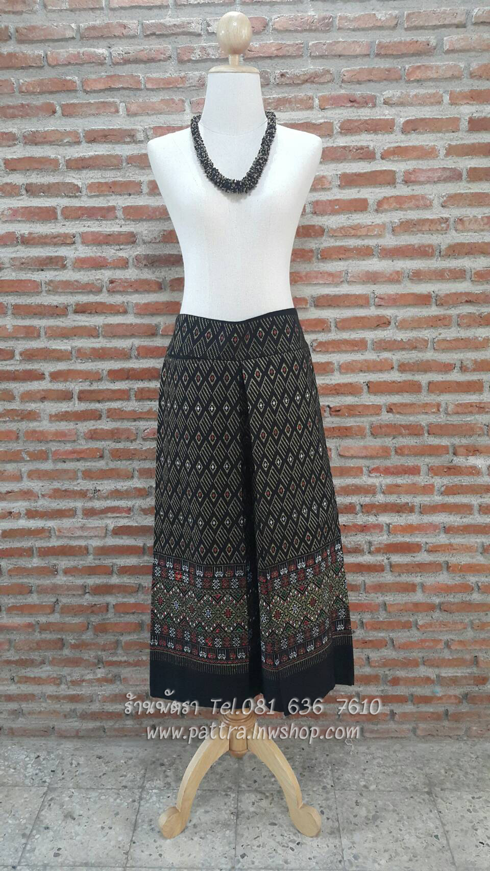 กางเกงผ้าฝ้ายผ้าพื้นเมือง