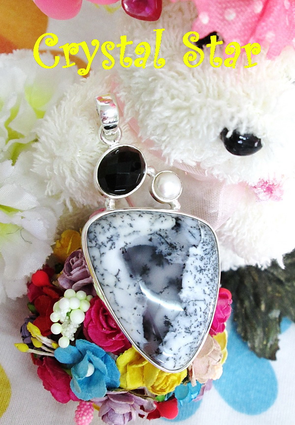 จี้ Agate+Onyx+ไข่มุก