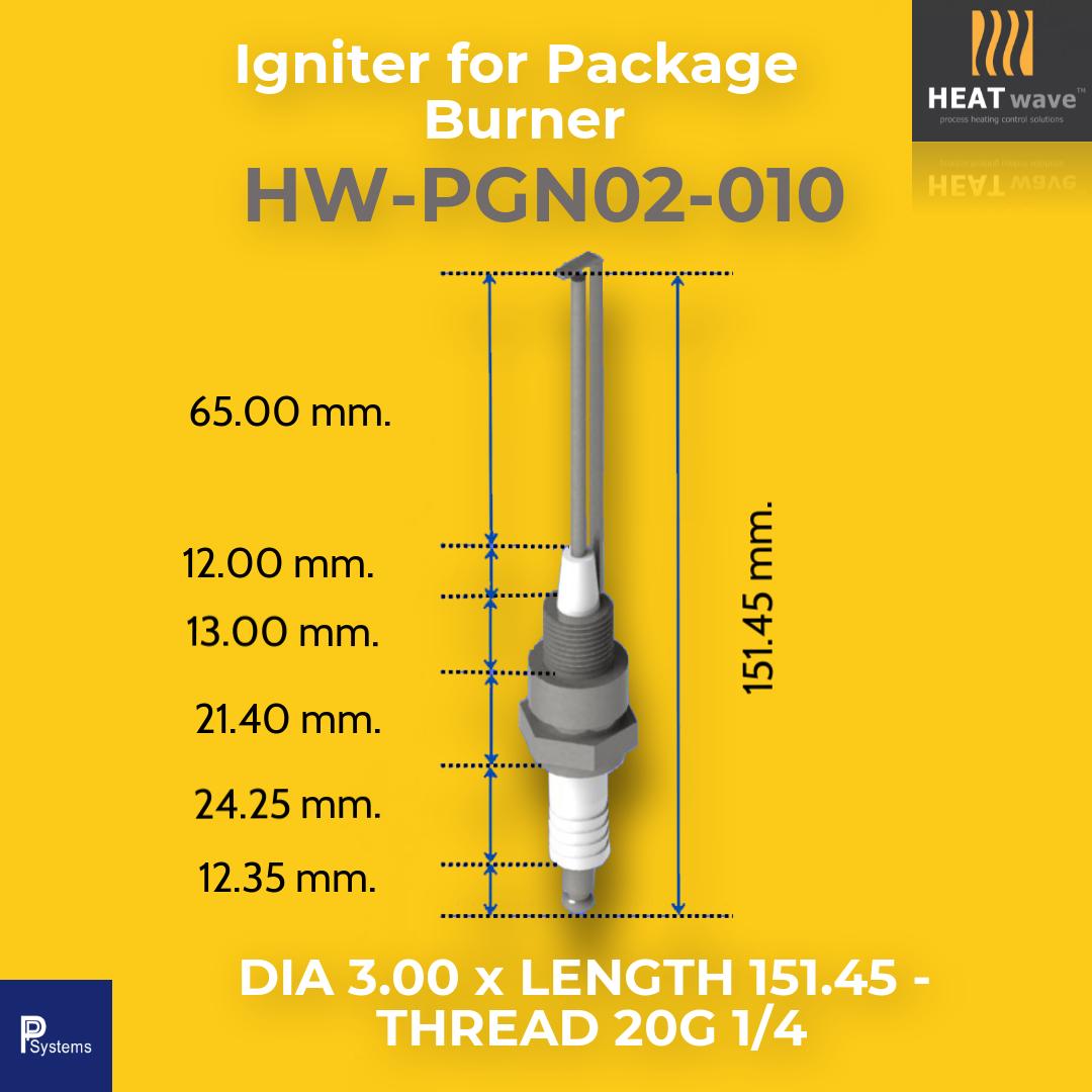 HEATwave Straight Type 3.0mm Igniter for Package Burner l เขี้ยวสปาร์ค ทรงตรง สำหรับจุดสปาร์ค (อย่างเดียว) สำหรับ เครื่องพ่นไฟอุตสาหกรรม