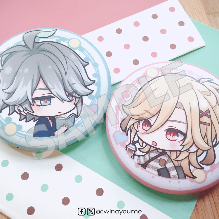 *IN STOCK* [Genshin] Alhaitham x Kaveh Button Badge Set
