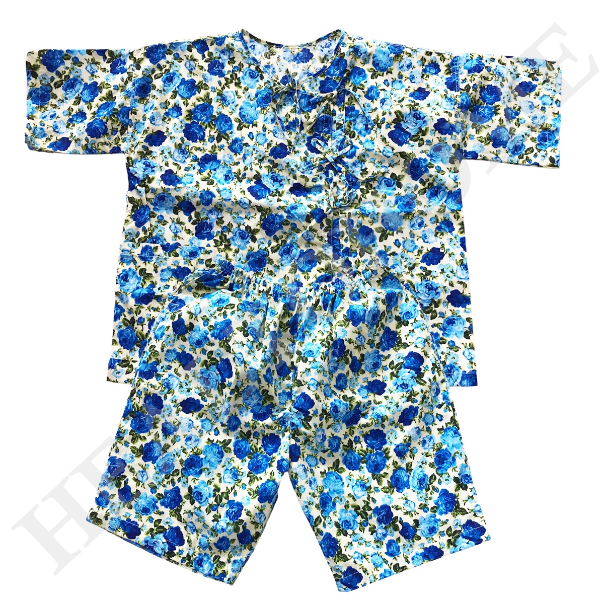 ชุดผู้ป่วย เสื้อผูกหน้า มีกางเกง