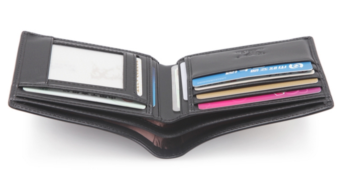 กระเป๋าสตางค์ผู้ชาย SEPT WOLVES รหัส SW002 สีดำ