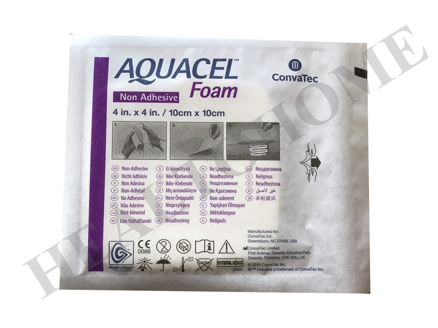 Aquacel Foam Non-adhesive แผ่นแปะแผลกดทับ 10x10 ซม.