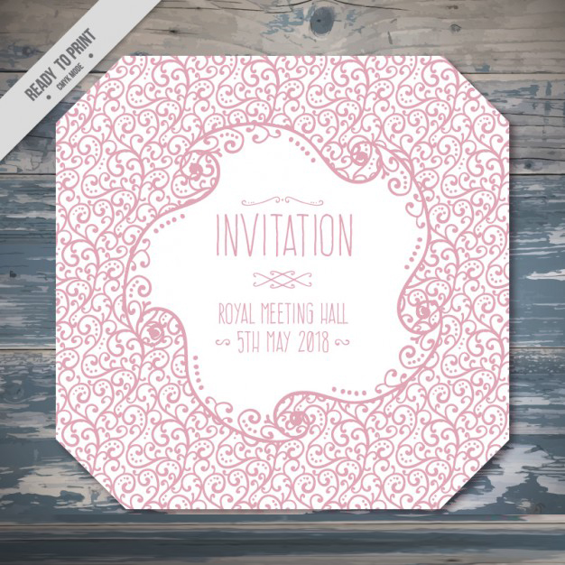 การ์ดแต่งงาน Wedding card สไตล์การออกแบบดีไซน์แบบสีหวานๆตกแต่งด้วยกราฟิกลายเส้นสีชมพูทำให้ดูหรูหรามีราคามากขึ้น การ์ดงานแต่ง ไว้สำหรับ เรียนเชิญแขกผู้มีเกียรติเข้ามาร่วมงานแต่งงาน // ตัวอย่างดีไซน์ การ์ดแต่งงาน การ์ดเชิญ การ์ดสวยๆ