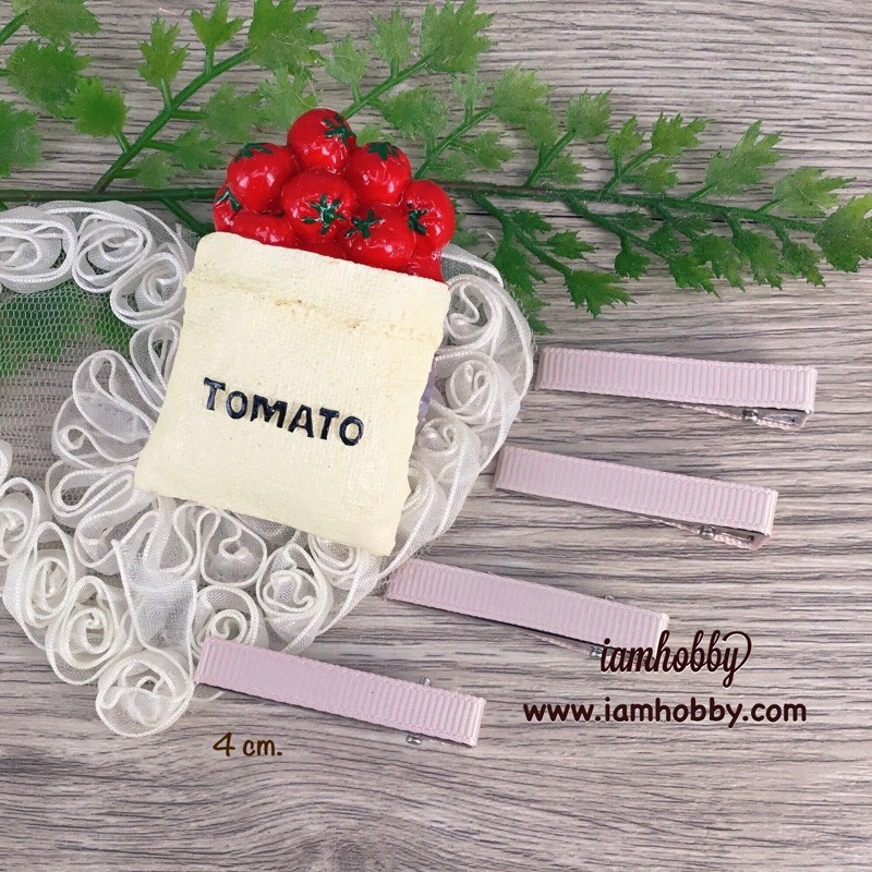 กิ๊บหุ้มผ้า ขนาด 4 cm. (แพ็คละ 10 ชิ้น/สี) (เลือกสี)