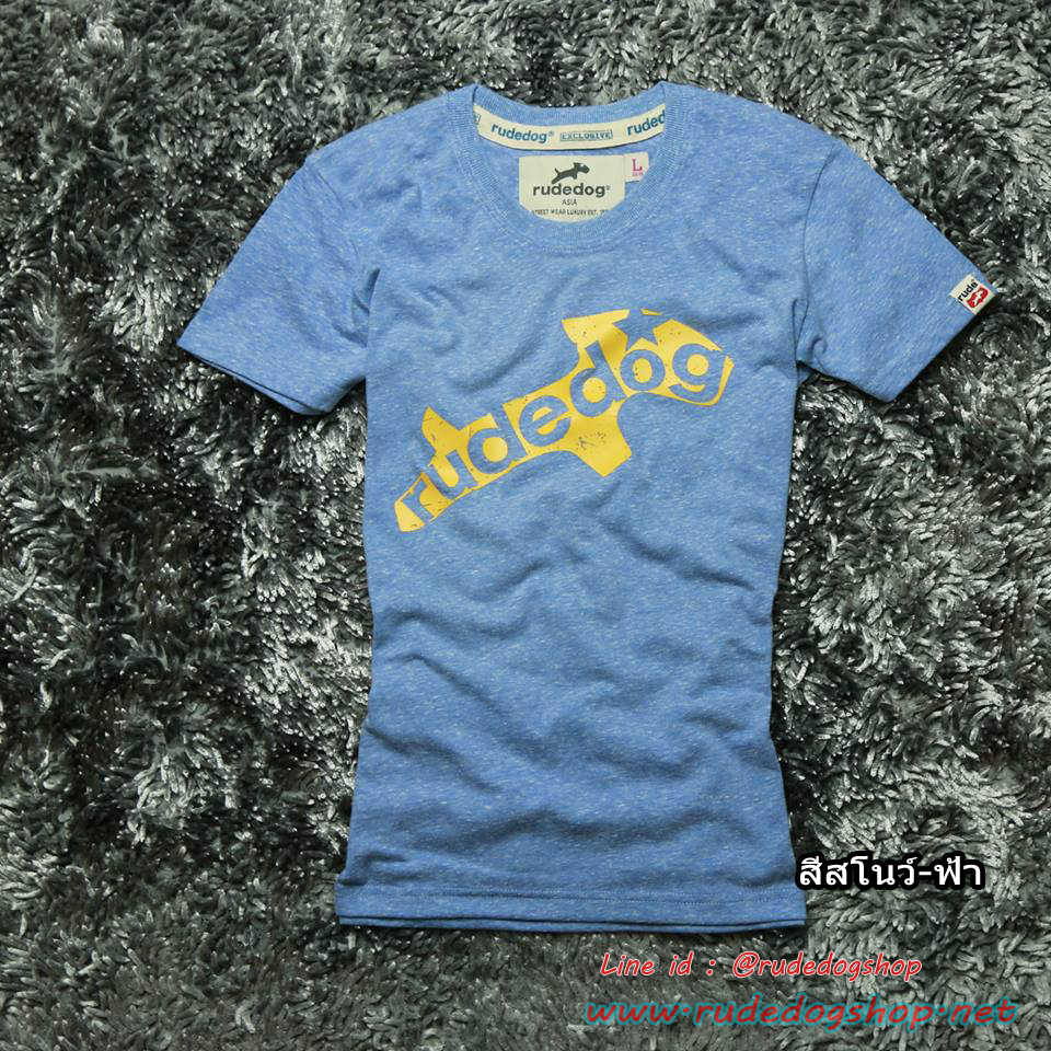 เสื้อยืด Rudedog ผู้หญิง รุ่น BigDog 2016 สีสโนว-ฟ้า
