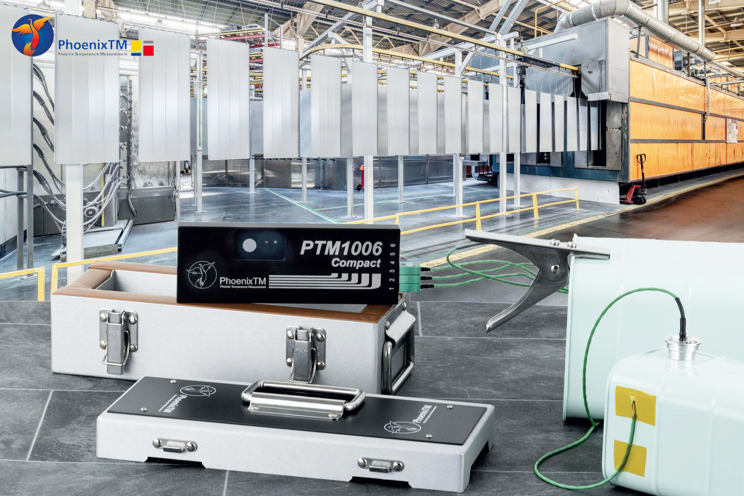 PhoenixTM 6Ch Compact Finishing System - Exposed Probe l เครื่องบันทึกอุณหภูมิ อุตสาหกรรมอบแห้ง อบสีน้ำมัน อบสีฝุ่น
