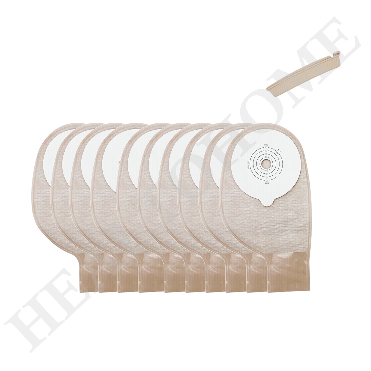 Steadlive ถุงเก็บอุจจาระหน้าท้อง แบบชิ้นเดียว 15-50 มม. (สีน้ำตาลใส)