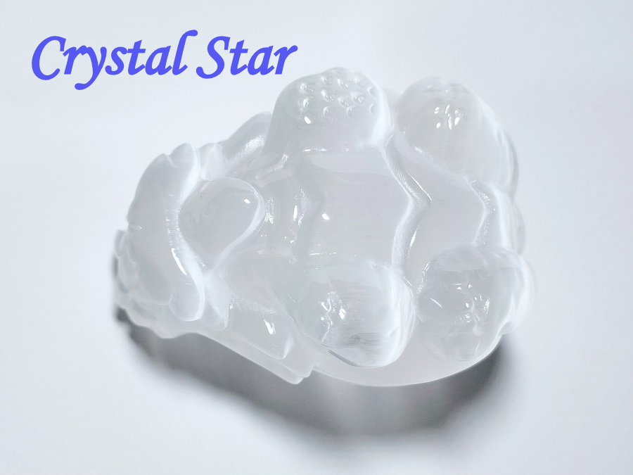 หินเซเลไนท์แกะสลักรูปเต่ามังกร