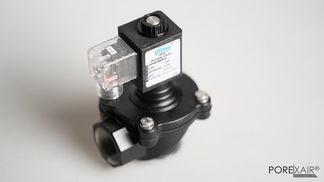 UFLOW 1" Pulse Jet Dust Collector Angle Type Solenoid Valve 220V NC "INDIA" l โซลินอยด์วาล์วกำจัดฝุ่น พัลส์วาล์ว ทำความสะอาดถุงกรองฝุ่น