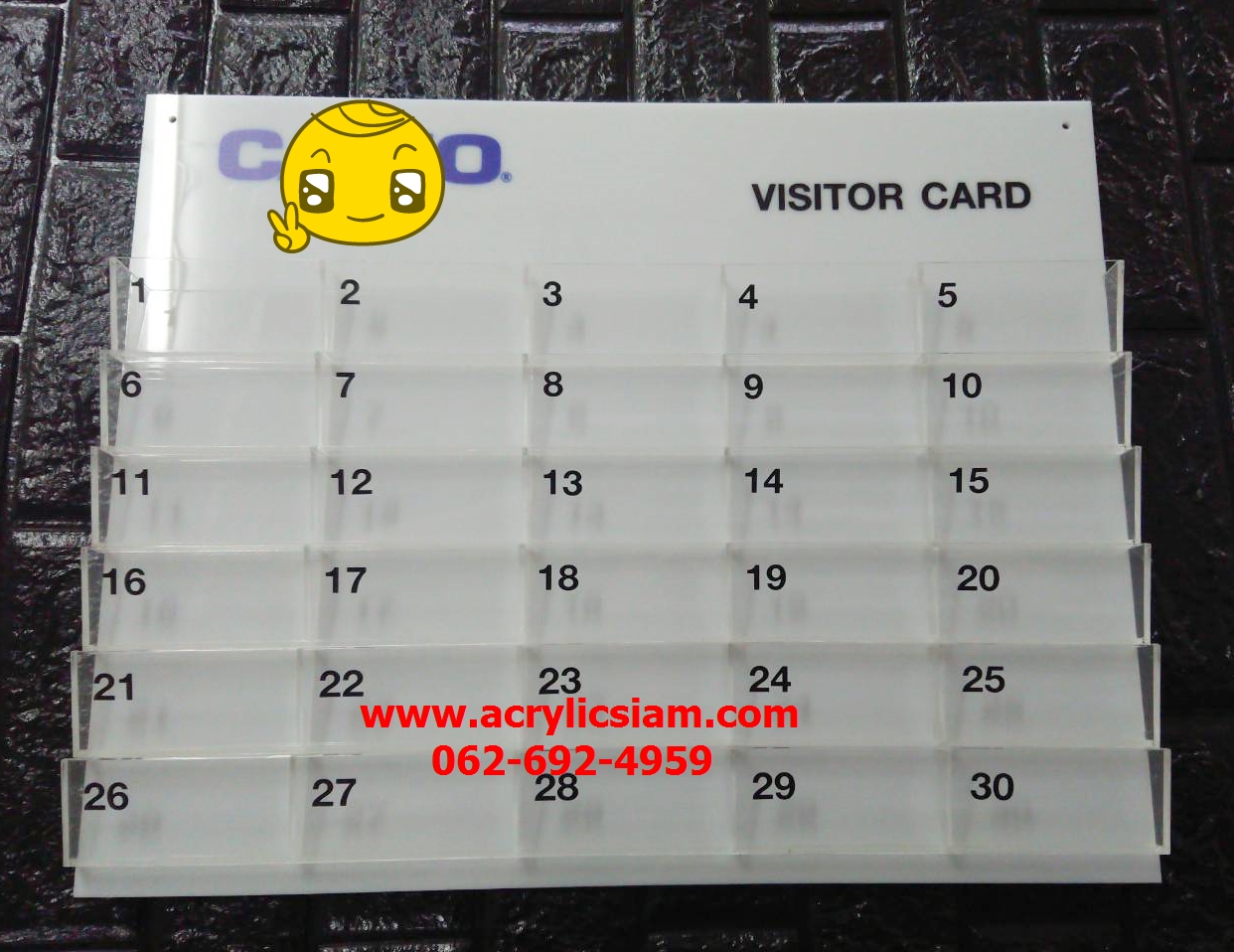 แผงเสียบบัตร30ช่องติดผนัง