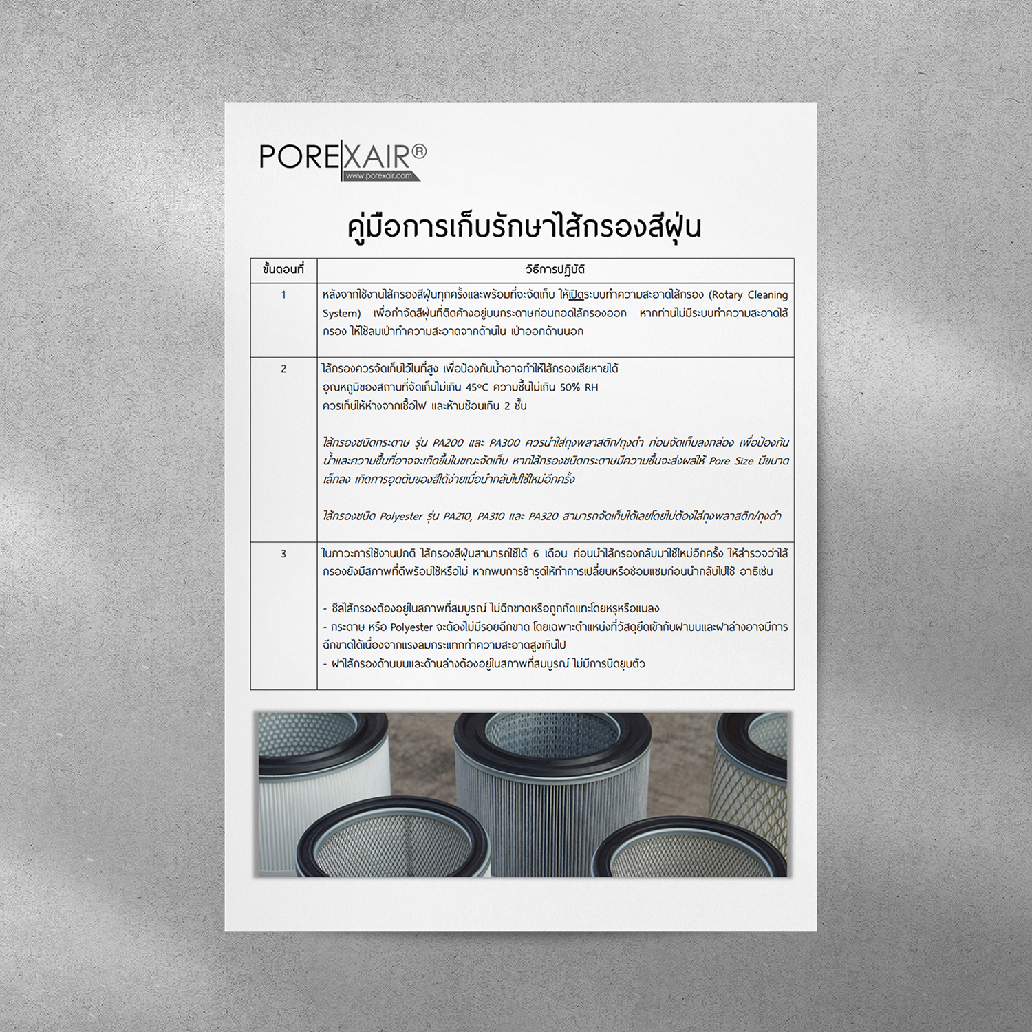 PoreXair Cartridge Filter Brochure