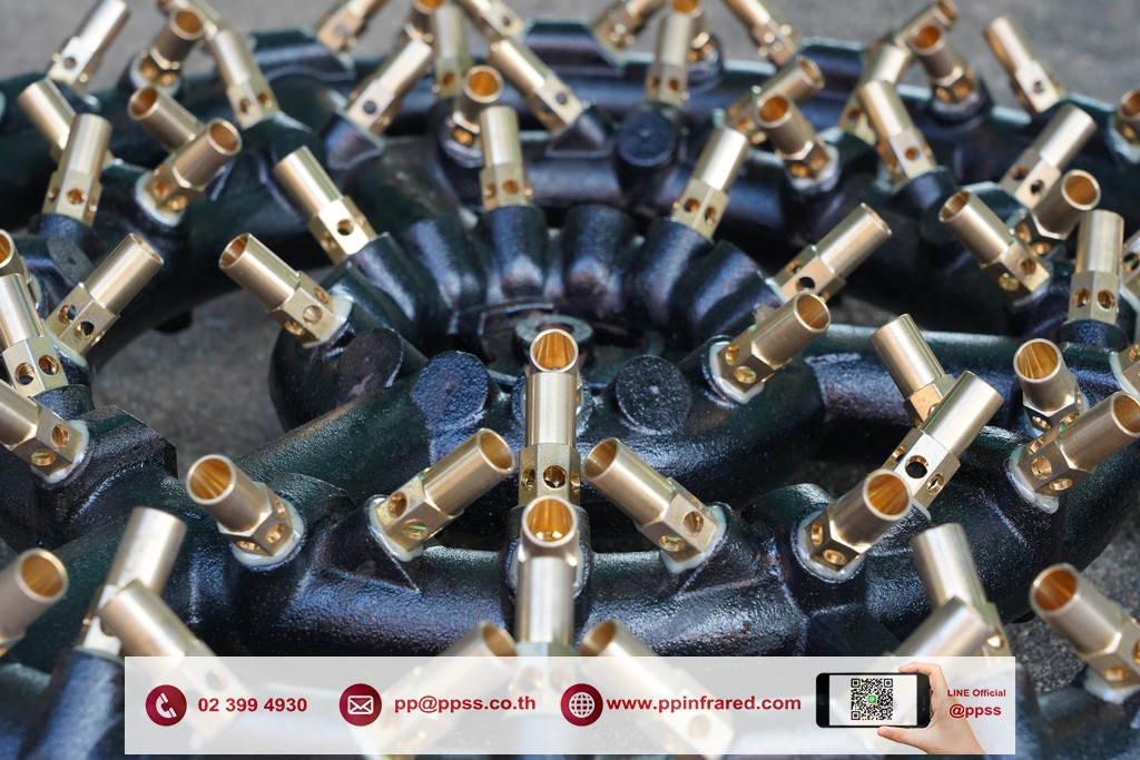 หัวเตาแก๊ส JB88 Jet Gas Burner 700,000 BTU/hr ขนาด Ø 520 มม. สำหรับถังต้มอุตสาหกรรม