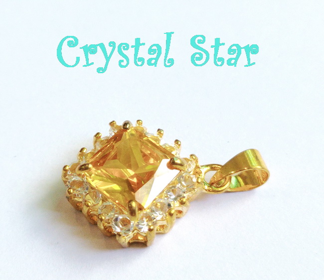 จี้คริสตัลสีบุศราคัม