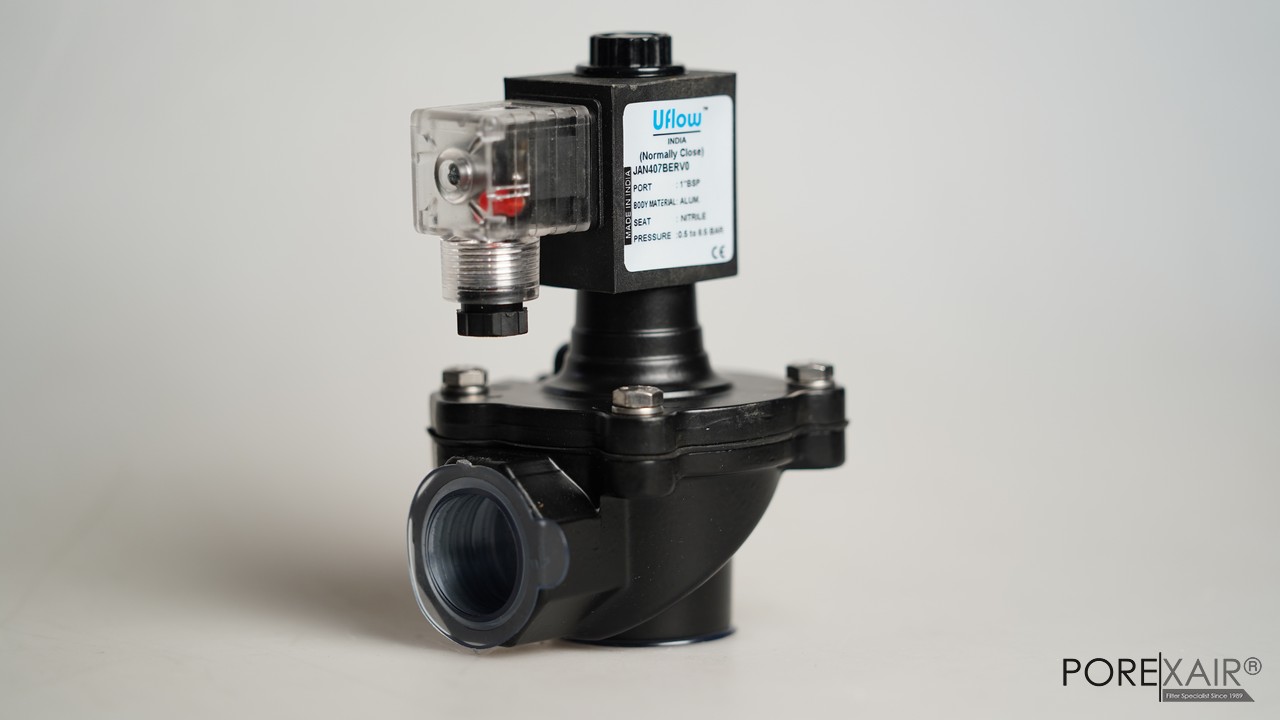UFLOW 1" Pulse Jet Dust Collector Angle Type Solenoid Valve 220V NC "INDIA" l โซลินอยด์วาล์วกำจัดฝุ่น พัลส์วาล์ว ทำความสะอาดถุงกรองฝุ่น