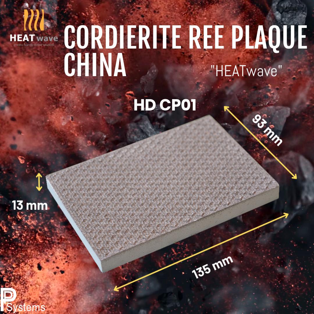 กระเบื้องหัวเตาอินฟาเรด แผ่นรังผึ้งหัวเตา HEATwave Cordierite Ree Plaque (China) ขนาด 135x93x13