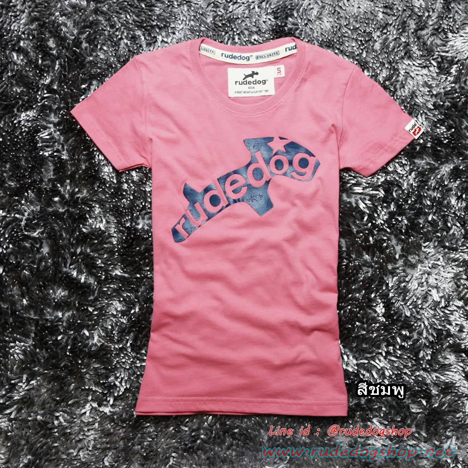 เสื้อยืด Rudedog ผู้หญิง รุ่น BigDog 2016 สีชมพู