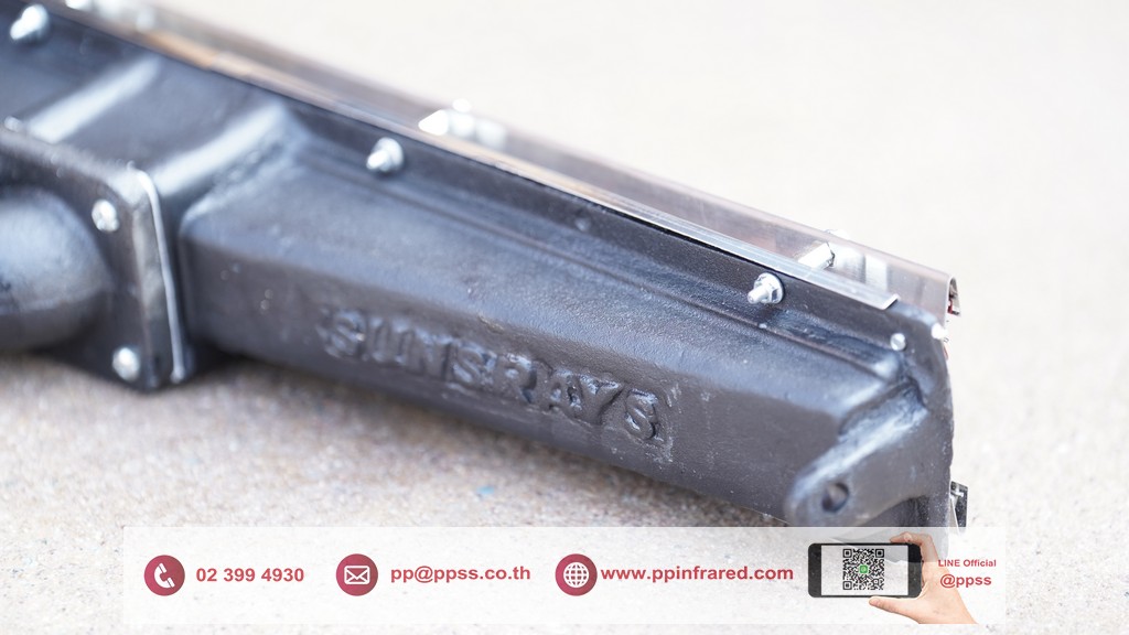 หัวเตาอินฟาเรด SUNSRAYS GR-802 3.14kW ชนิดเหล็กหล่อ ขนาด 555x80x105