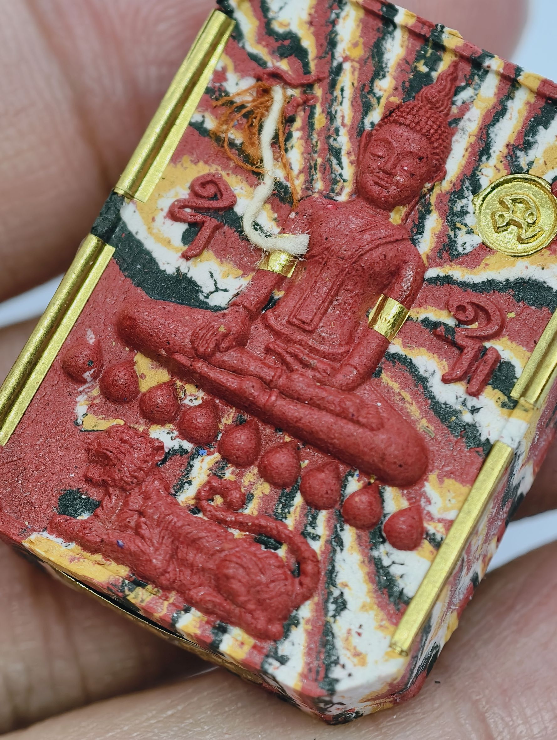 หลวงพ่อประสูติ วัดในเตา สมเด็จเสือนอนกิน พยัคฆ์เศรษฐี ชุดงานมาสเตอร์พีซ ตะกรุดทอง 4 ดอก KA2392