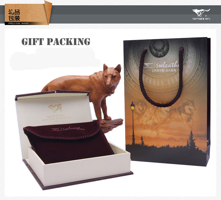 กระเป๋าสตางค์ผู้ชาย SEPT WOLVES รหัส SW001 [สีน้ำตาล]