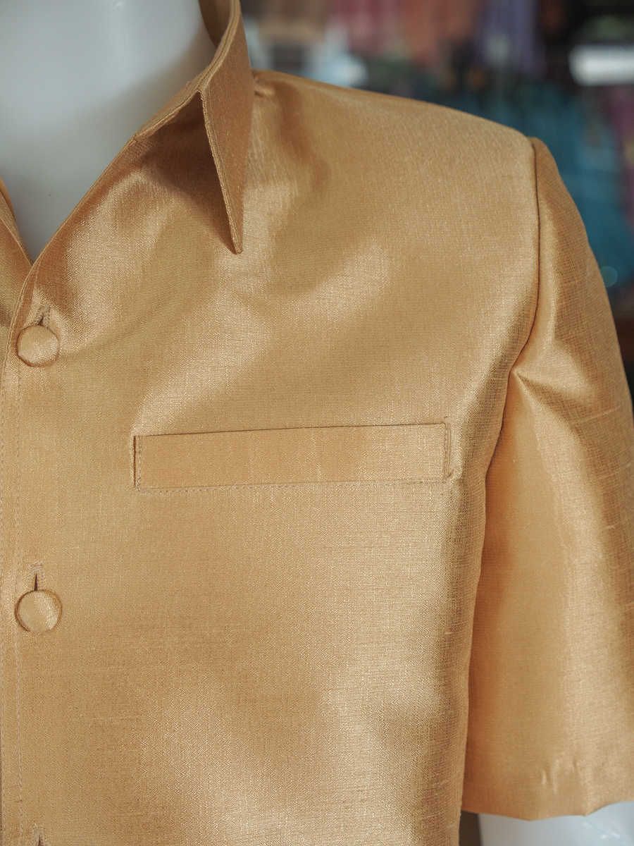 เสื้อสูทไหมมุก สีทอง ไซส์ M