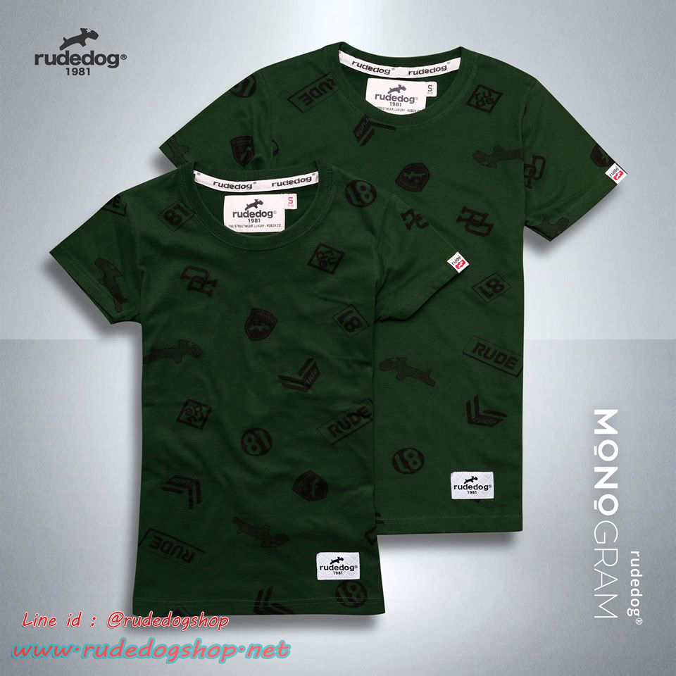 เสื้อยืดแขนสั้น Rudedog รุ่น MonoGram Size L