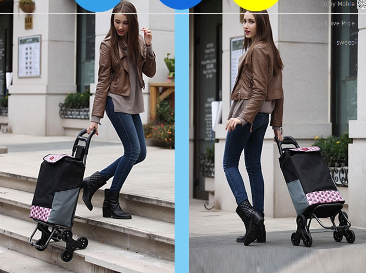 กระเป๋า, ตะกร้า ล้อลาก อเนกประสงค์ Shopping Troller ล้อลาก 3 ล้อสำหรับขึ้นลงบันได